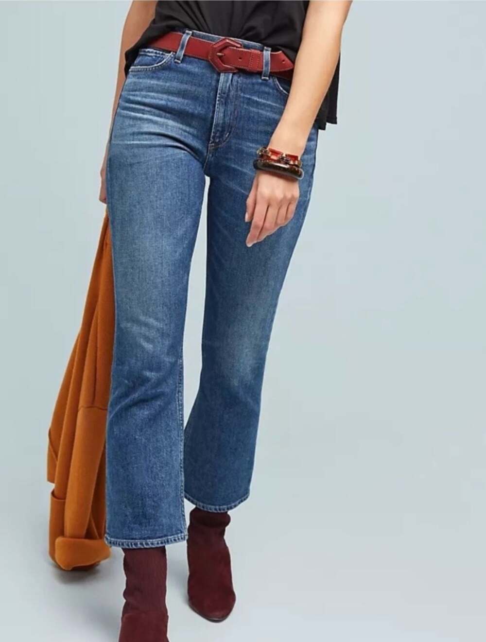 Citizens Of Humanity Medium Blue Cropped Ankle Jeans